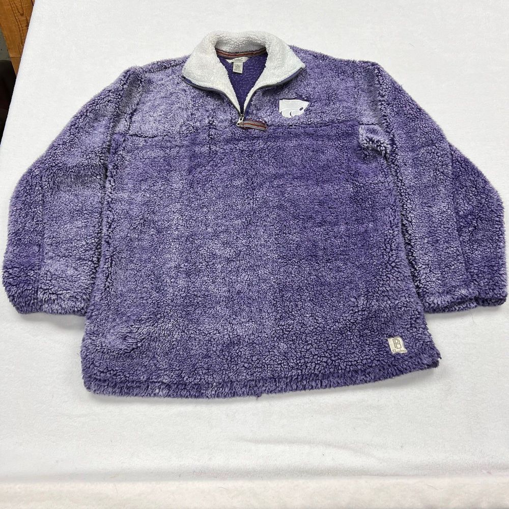 1/4 Zip sherpa Pullover KSU Pressbox women’s size L